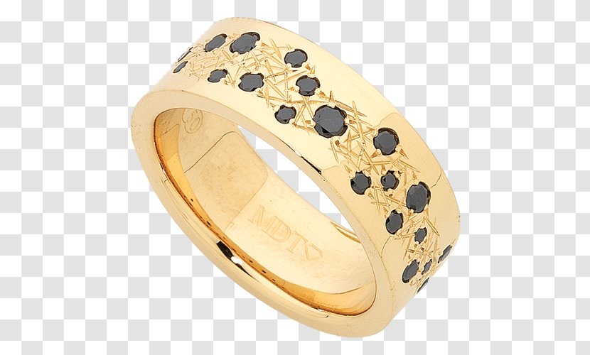 Wedding Ring Gold Bezel Diamond - Carbonado Transparent PNG
