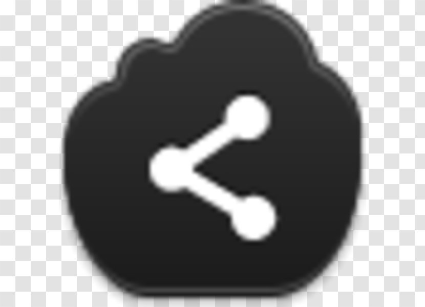 Icon Design - Share - Black Cloud Transparent PNG