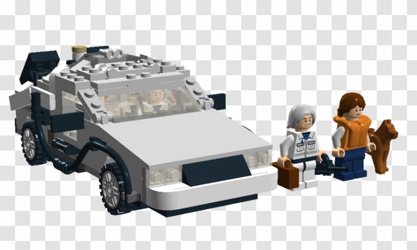 Marty McFly LEGO DeLorean Time Machine Back To The Future Drawing - Delorean Dmc12 Transparent PNG