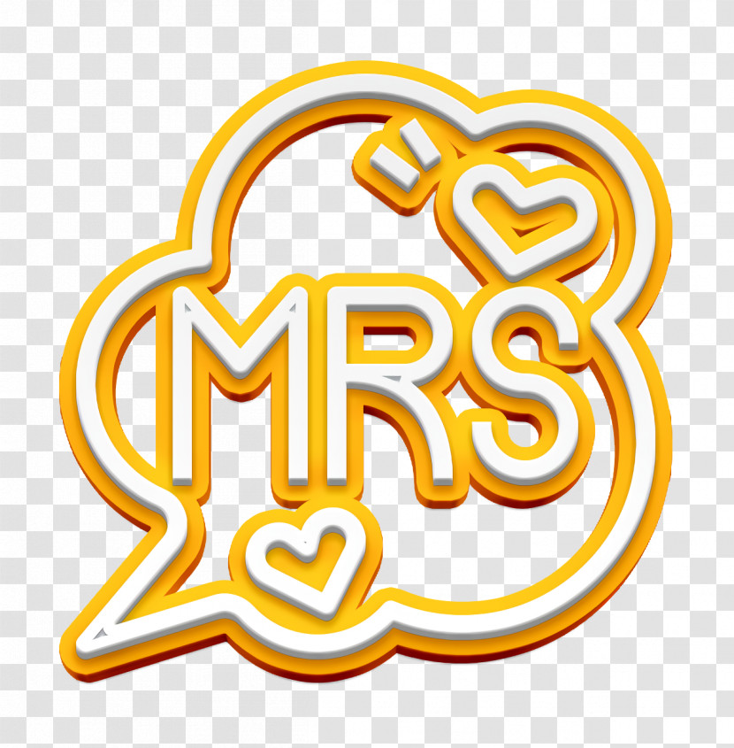 Heart Icon Mrs Icon Wedding Icon Transparent PNG