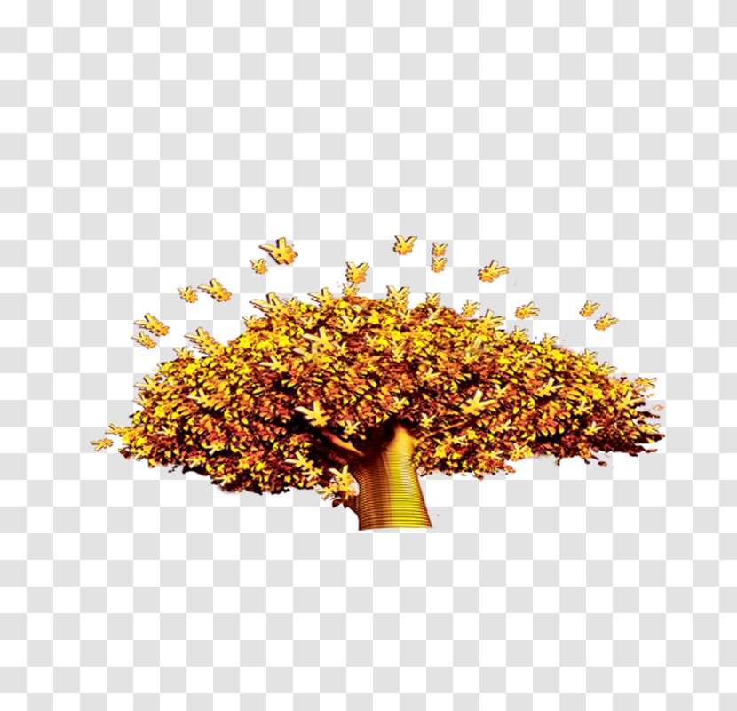 Tree Download Computer File - Money - Golden Transparent PNG