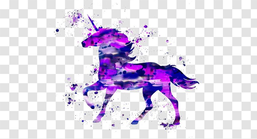 Unicorn Watercolor Painting Fairy Tale Illustration - Water Transparent PNG