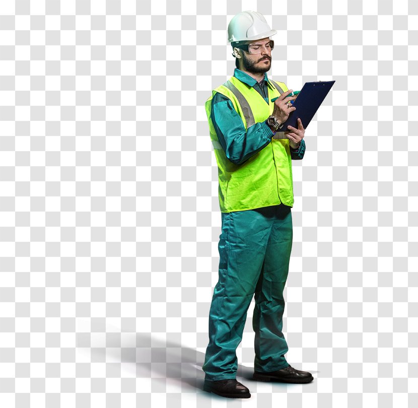 Construction Foreman Laborer Worker Personal Protective Equipment Hazardous Material Suits - Delivery Man Transparent PNG