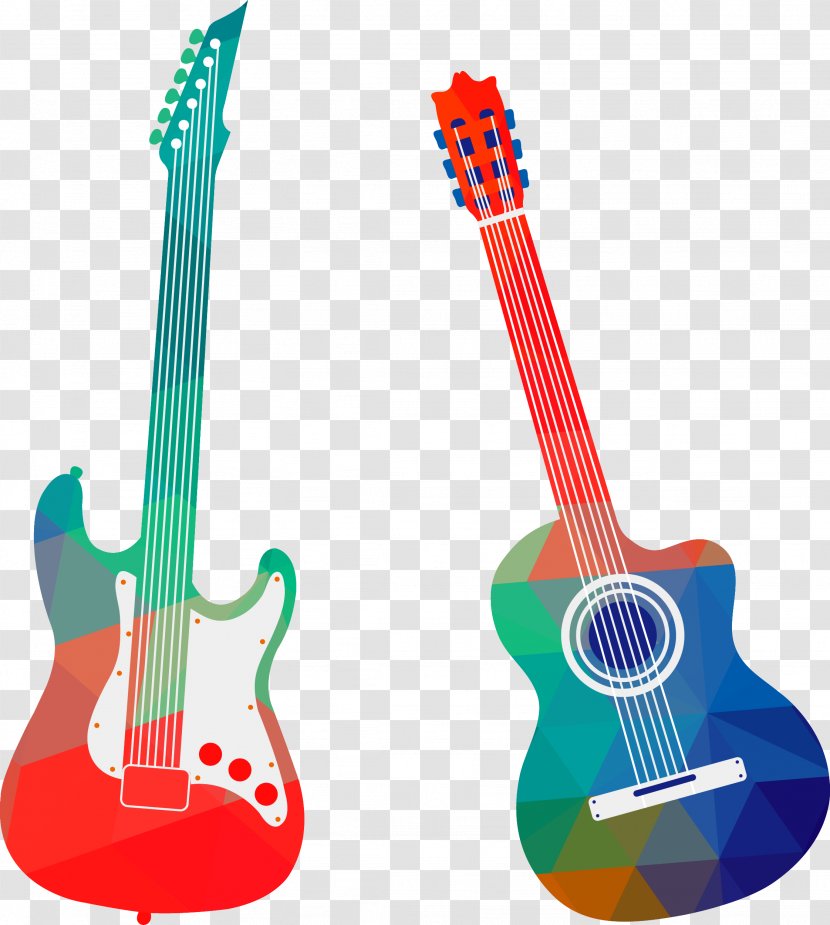 Musical Instrument Download - Watercolor - Guitar Transparent PNG