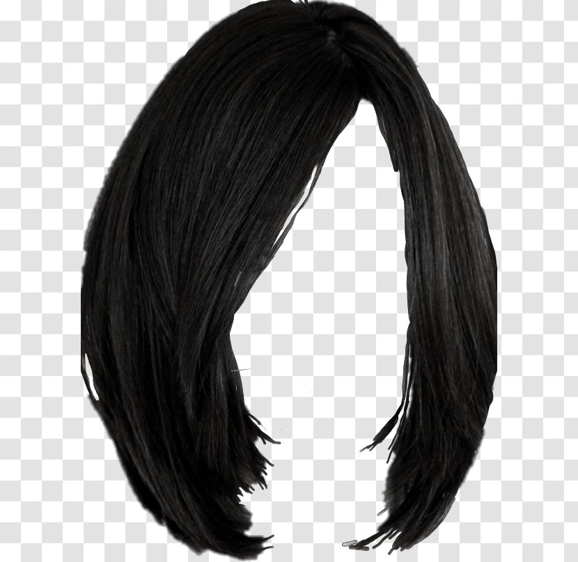 Black Hair Hairstyle Coloring Layered - M Transparent PNG