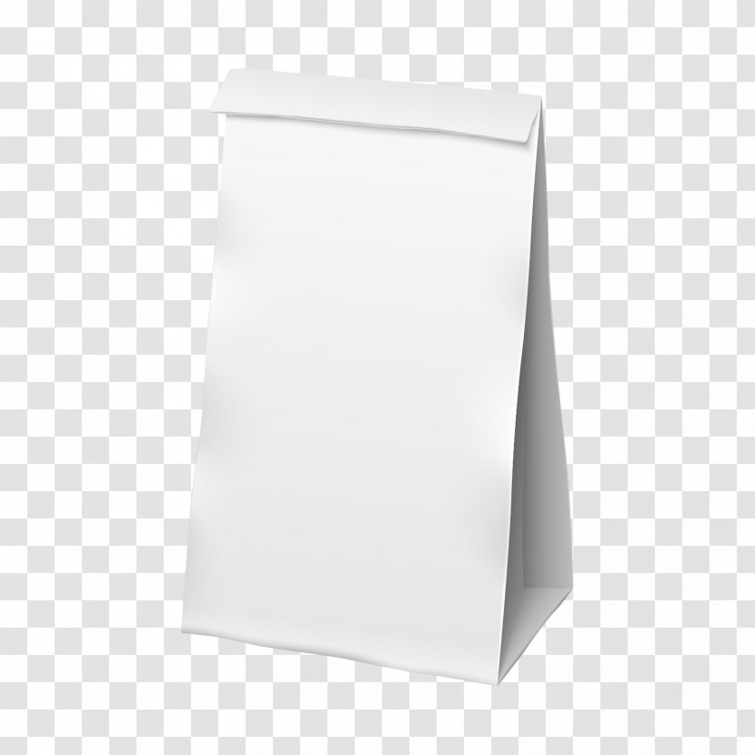Rectangle White - Blank Paper Bag Material Transparent PNG