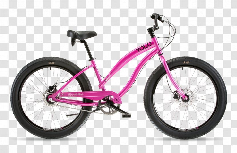 Car Cruiser Bicycle Fatbike Mountain Bike - Frame - Pink Transparent PNG