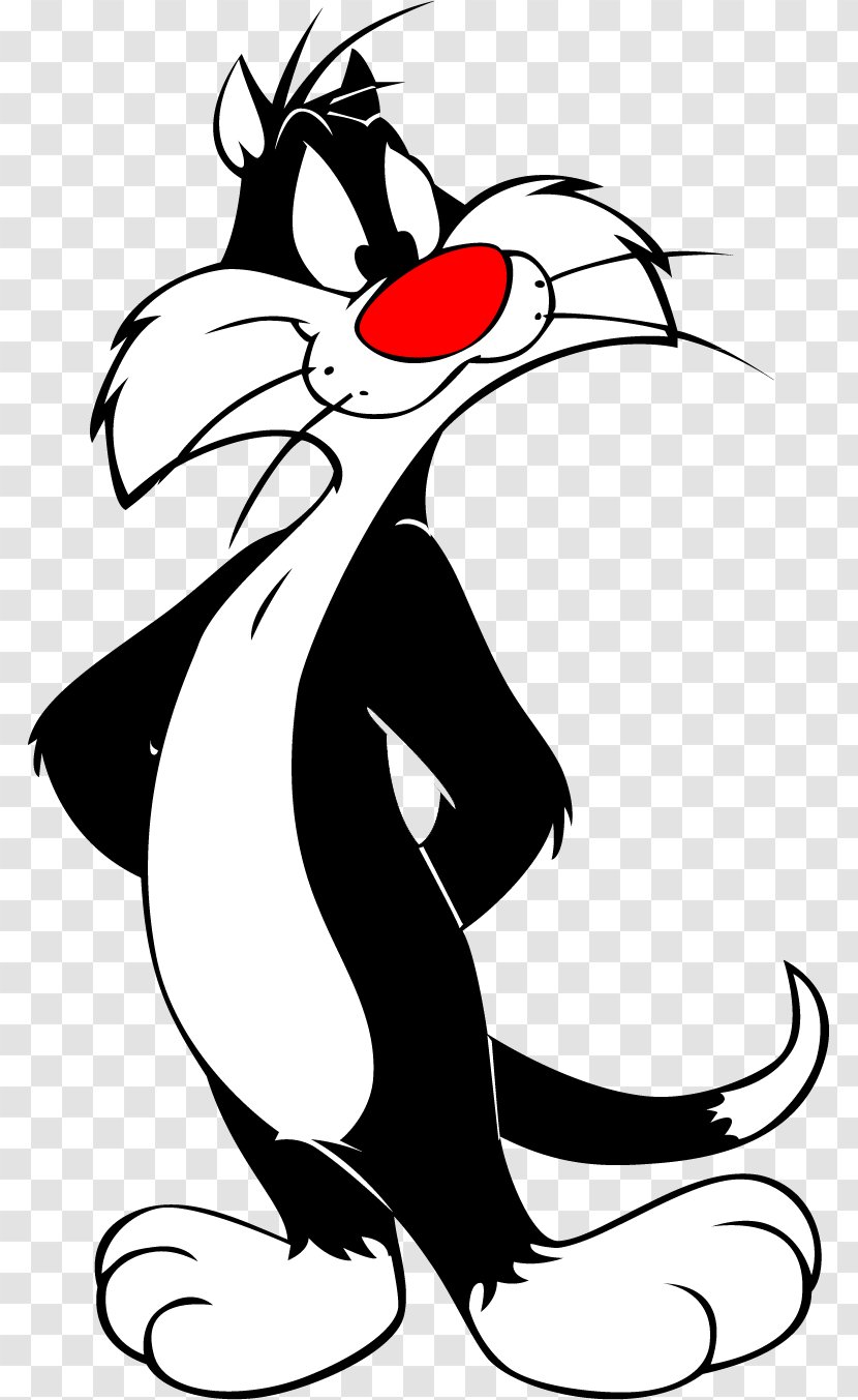 Sylvester Jr. Tweety Cat Looney Tunes - Monochrome Photography Transparent PNG