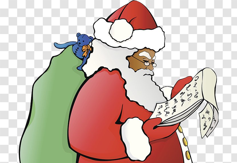 Santa Claus Christmas Gift - Silhouette - Cartoon Transparent PNG