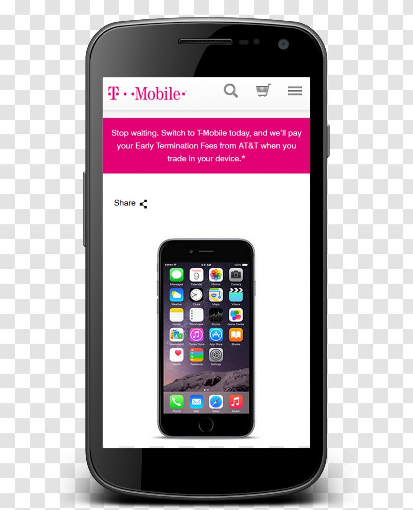 Feature Phone Smartphone T-Mobile US, Inc. IPhone 6 Plus - Telephony Transparent PNG
