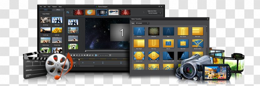 PowerDirector Computer Software CyberLink Film Editing Video - Cyberlink Media Suite - Technology Transparent PNG