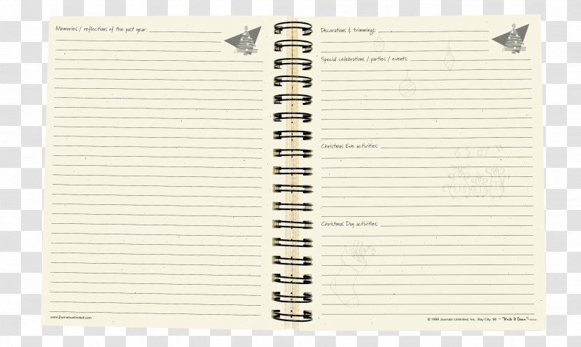 Notebook Boating Journal Diary Paper NOLTY - Christmas Color - Tail Footer Line Transparent PNG