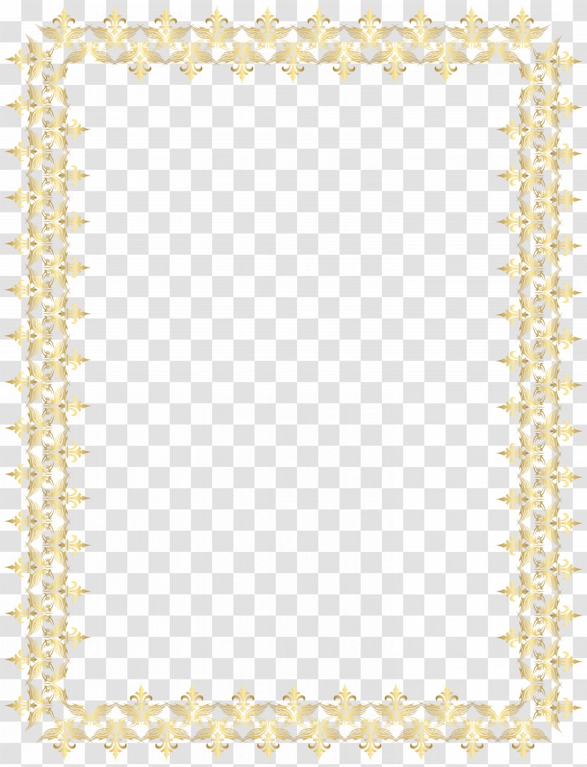 Clip Art - Pattern - Decorative Gold Border Frame Transparent Transparent PNG