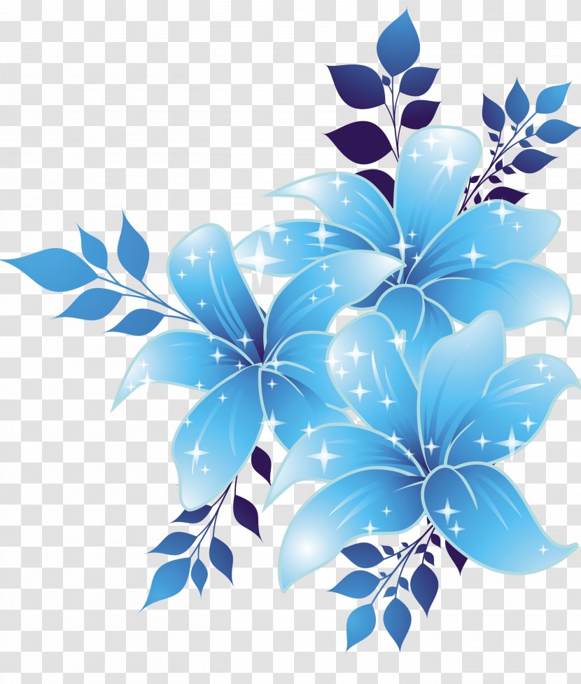 Blue Flower Clip Art - Petal Transparent PNG