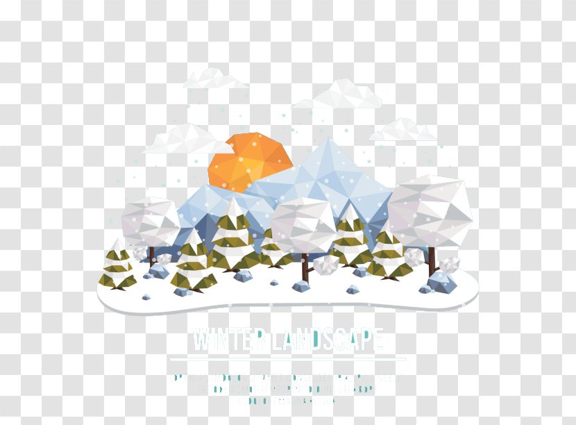 Polygon Computer Graphics - Triangle - Winter Landscape Style Transparent PNG
