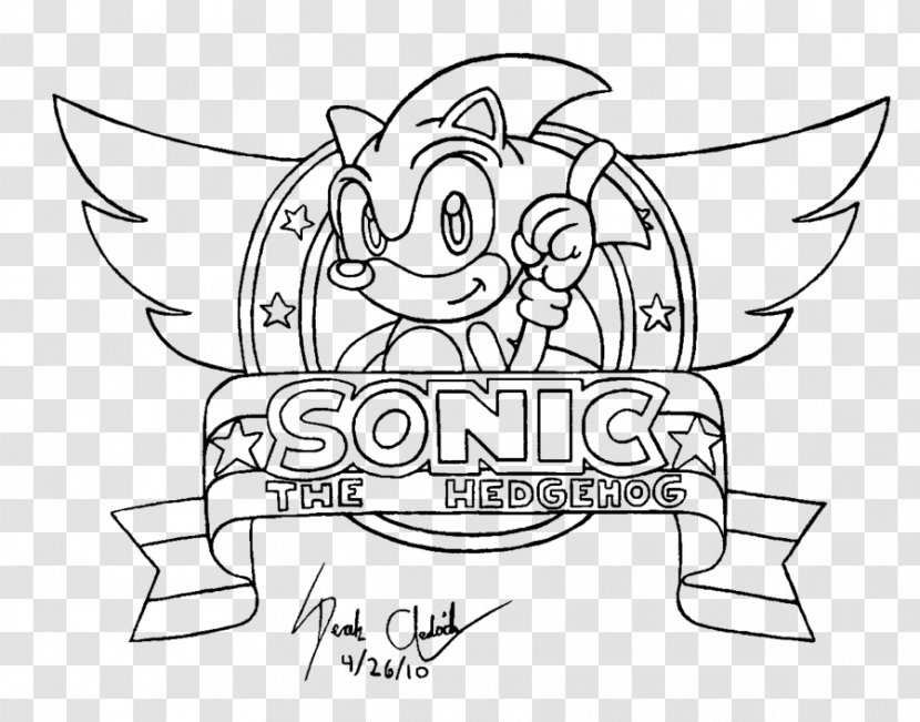 Shadow The Hedgehog Metal Sonic Amy Rose Black And White Line Art - Frame Transparent PNG
