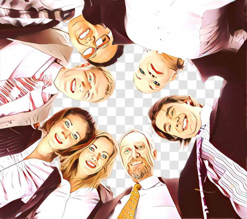 Cartoon Fun Smile Team Transparent PNG