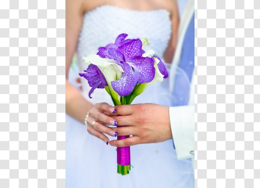 Flower Bouquet Floral Design Wedding Violet Bride - Hand Transparent PNG