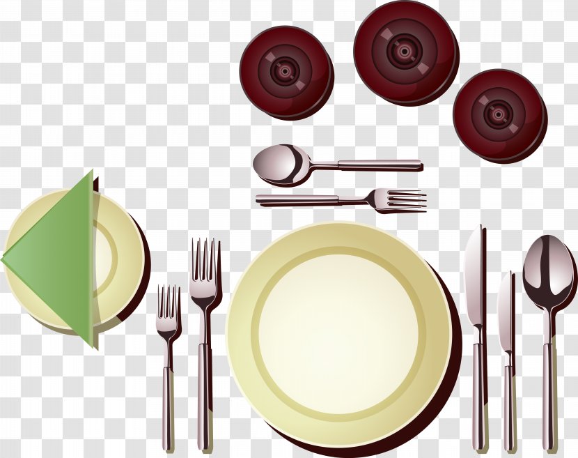 Knife Cutlery Plate Spoon - Table Ware Transparent PNG