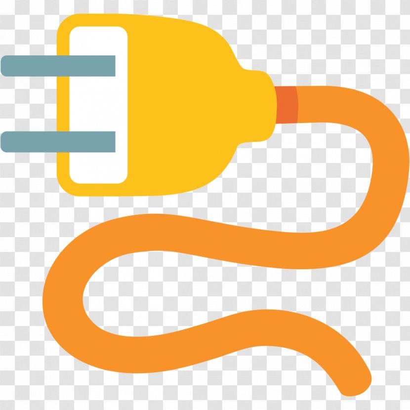Emoji AC Power Plugs And Sockets Unicode Android Electricity - Orange - Hand Transparent PNG