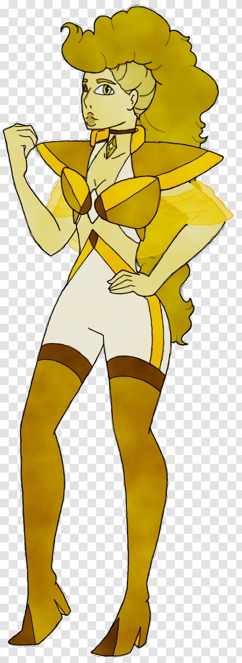 Yellow Cartoon Clip Art Leg Fictional Character - Costume Transparent PNG