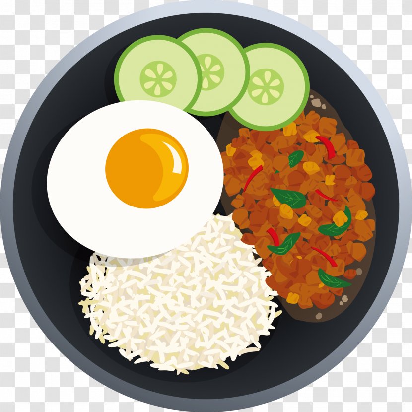 Breakfast Fried Chicken Vegetarian Cuisine Rice Omelette Transparent PNG