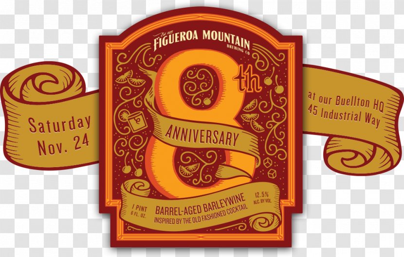 Figueroa Mountain Brewing Co. Beer Ale Brewery Anniversary - Craft Transparent PNG