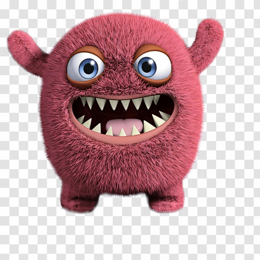 Pink Stuffed Toy Plush Cartoon - Magenta Smile Transparent PNG