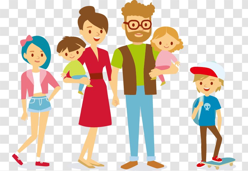 Cartoon Stock Photography Clip Art - Fictional Character - Happy Family Transparent PNG