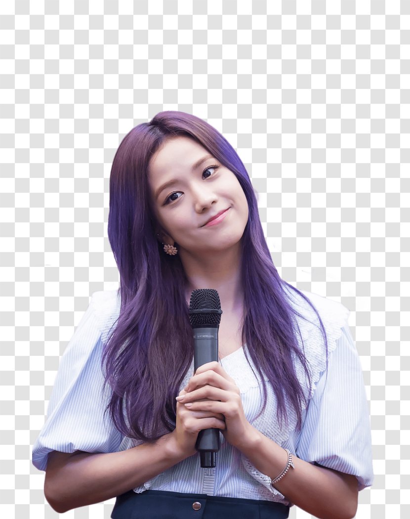 Kim Ji-soo BLACKPINK K-pop Hair Coloring - Human Color - Purple Transparent PNG