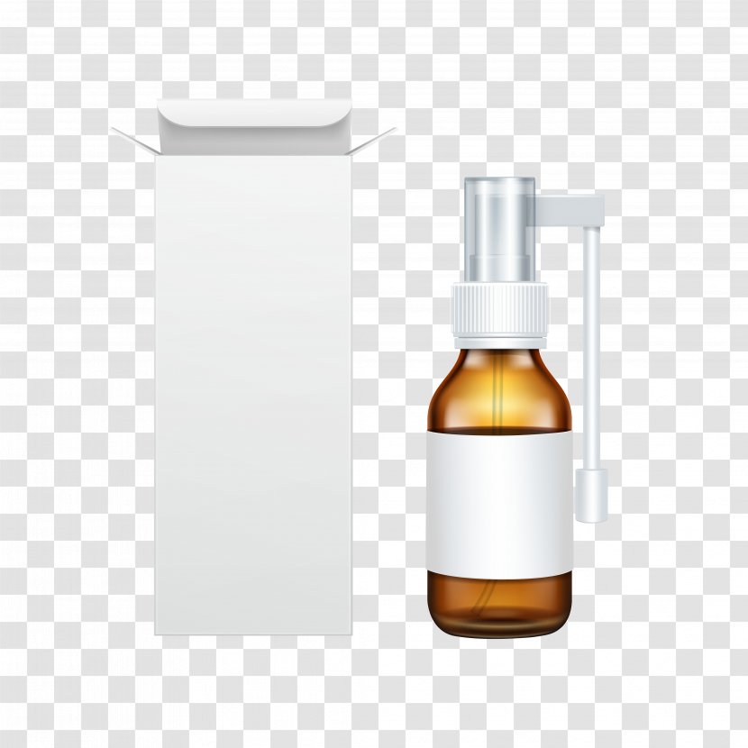 Spray Bottle Medicine Glass - Health Care - Pharmaceutical Packaging Design Transparent PNG