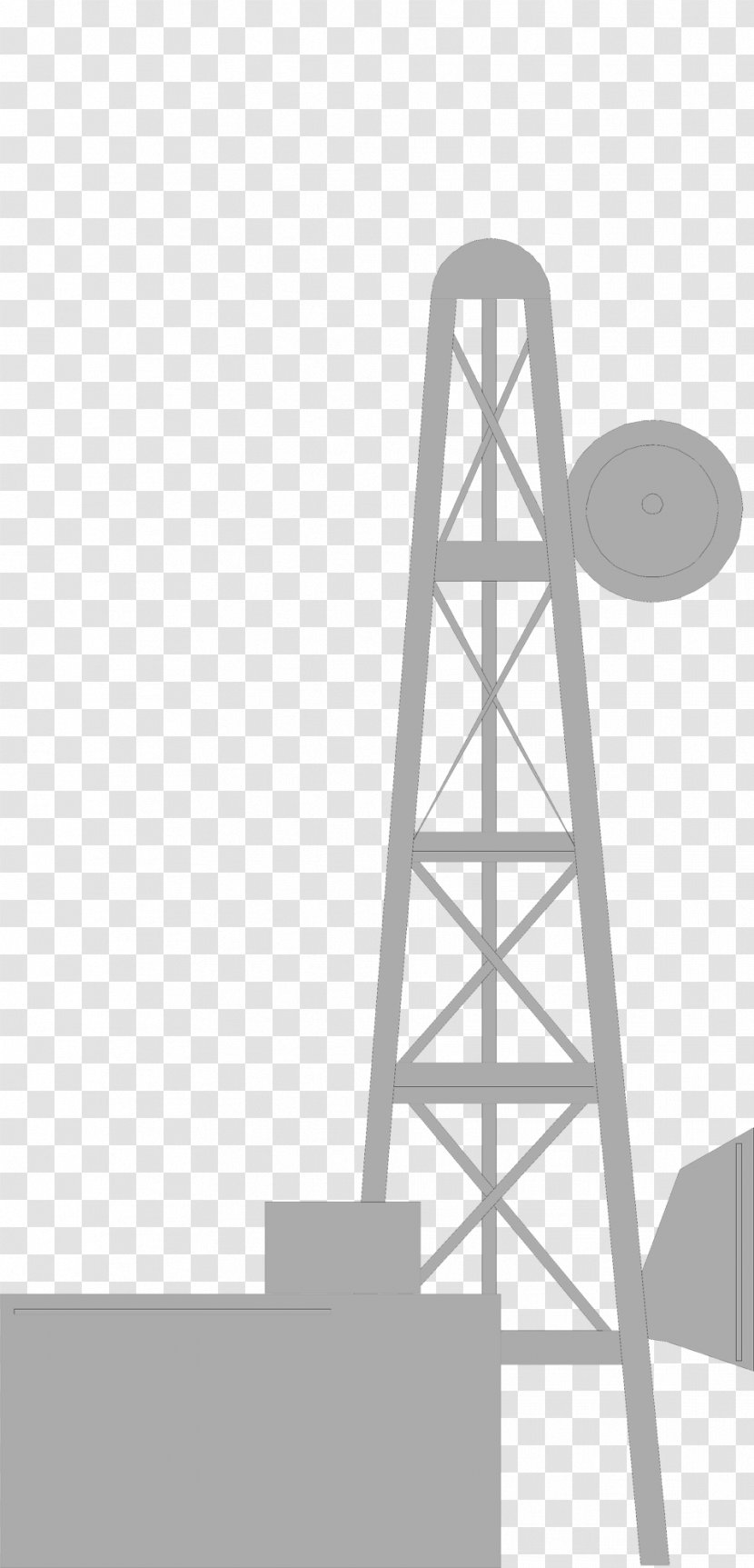 Telecommunications Tower Microwave Antenna Transmission Clip Art - Monochrome Photography Transparent PNG