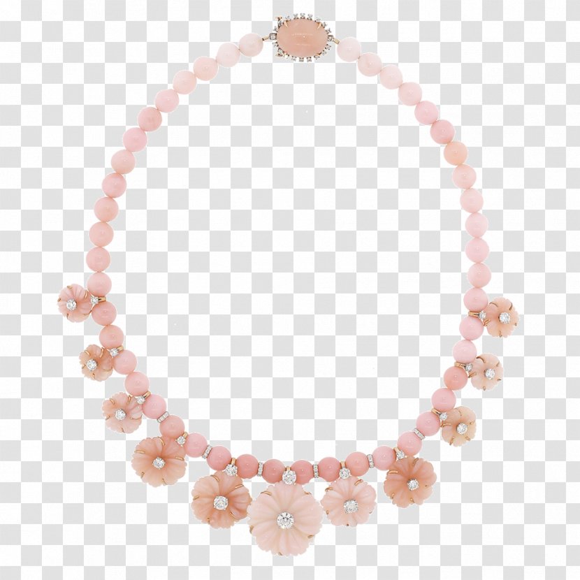 Pearl Necklace Jewellery Joseph Cardijn Technical School N.R.School Of Architecture - Bracelet - Pink Floral Transparent PNG
