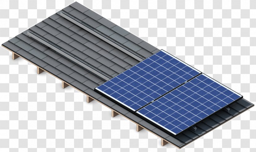 Solar Panels Metal Roof Power Photovoltaic Mounting System - Thermal Transparent PNG