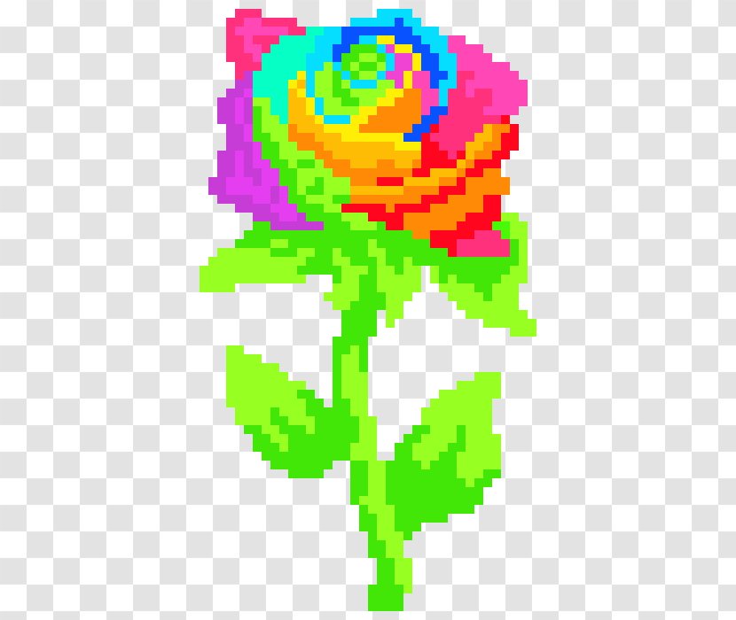 Bead Pixel Art Cross-stitch Pattern - Flower - Rainbow Flowers Transparent PNG