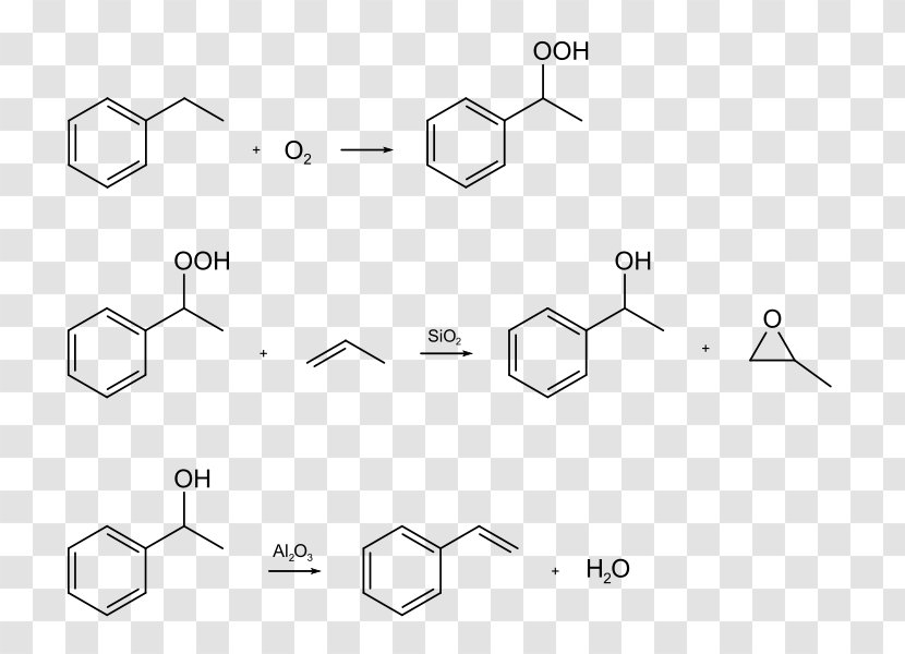 Styrene Ethylbenzene Propene Solar Mass Chemical Formula - Synthesis Transparent PNG