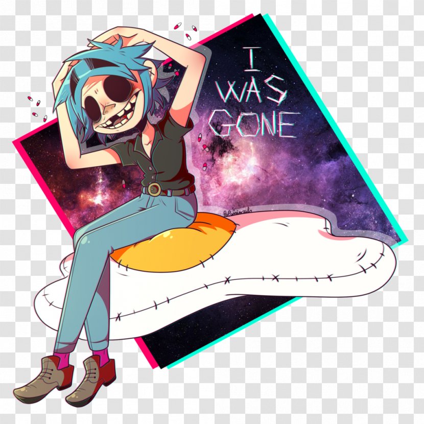2-D Gorillaz Art This Is Your Brain On Drugs Drawing - Sleeping Powder - Watercolor Transparent PNG