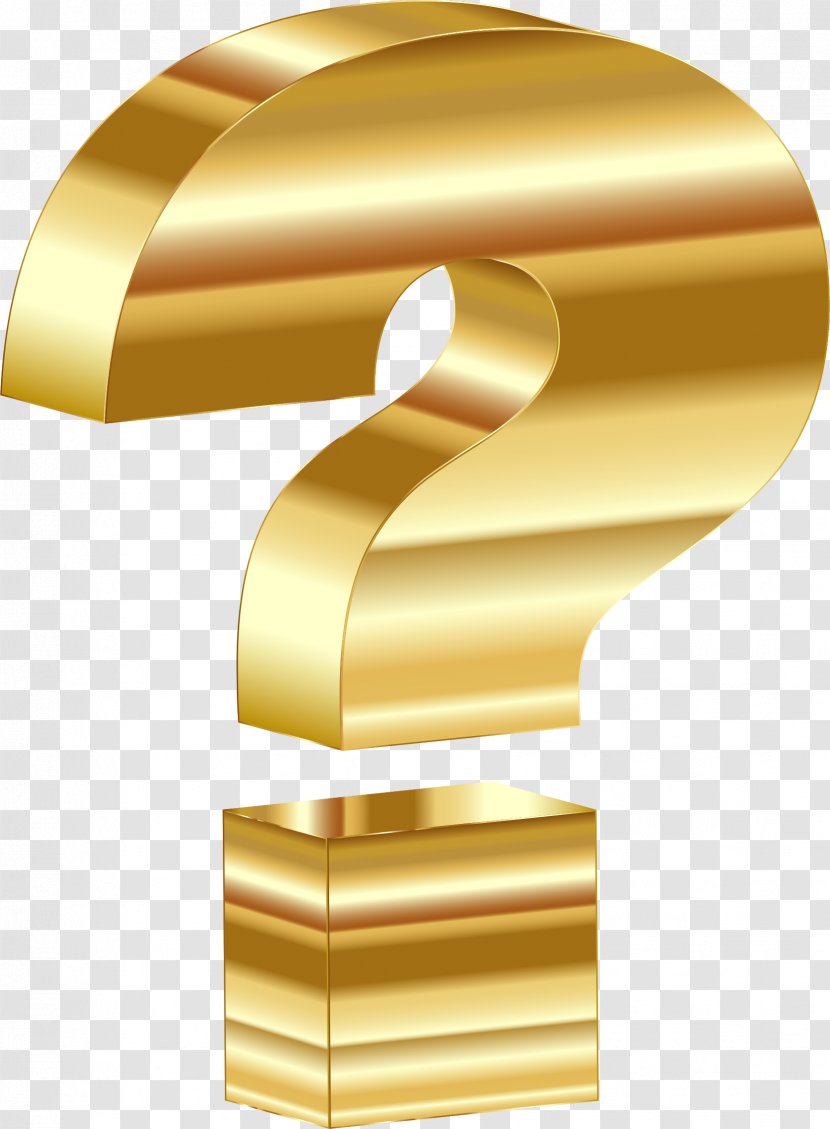 Gold Question Mark - Body Jewelry - QUESTION MARK Transparent PNG