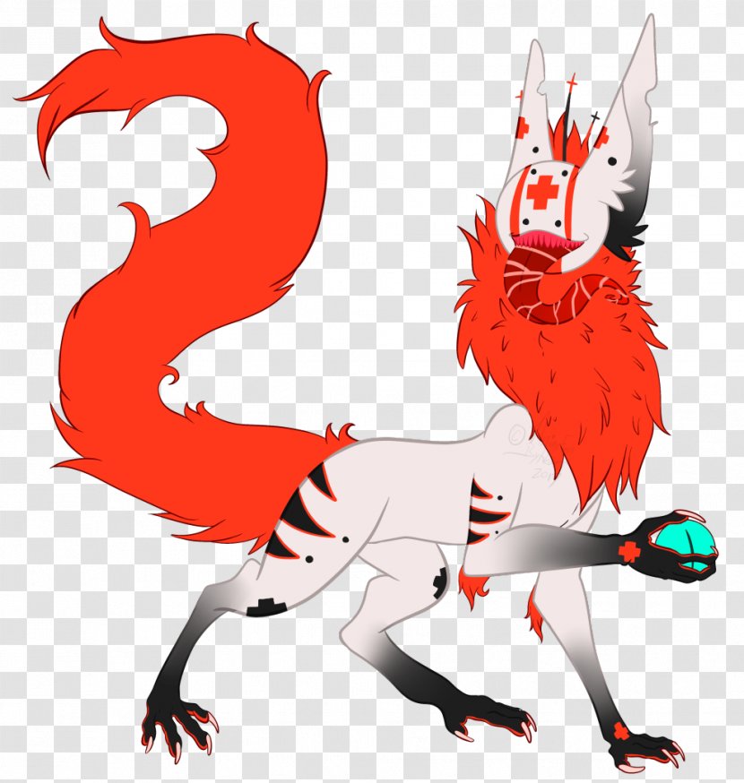 Carnivora Demon Legendary Creature Clip Art - Red Transparent PNG
