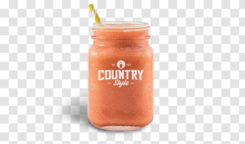 Juice Smoothie Ice Cream Donuts Mason Jar - Condiment - Strawberry Smoothies Transparent PNG