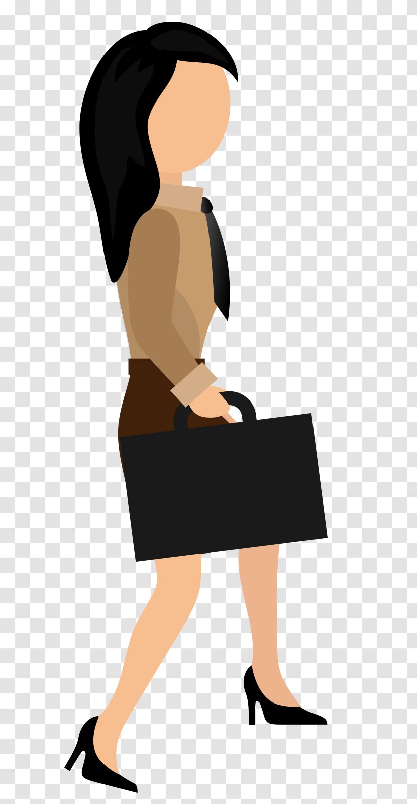 Businessperson Flat Design - Silhouette - Business Woman Figure Transparent PNG