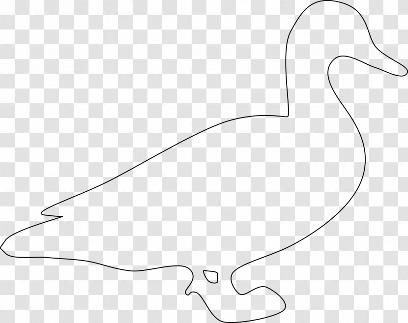 Duck Goose Feather Line Art Clip - Beak Transparent PNG