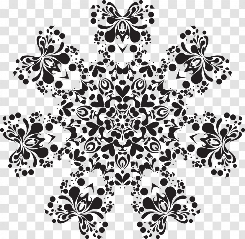 Flower Floral Design Visual Arts Monochrome - Black - FLOWER PATTERN Transparent PNG