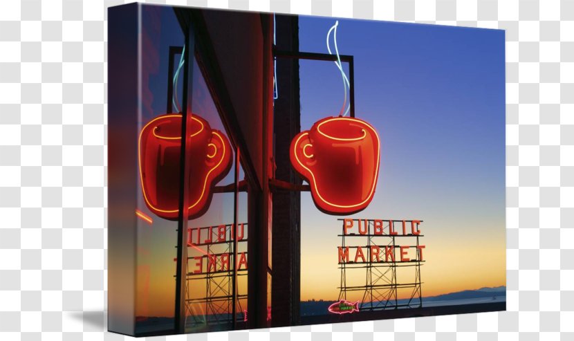 Pike Place Market Coffee In Seattle Canvas Print Marketplace Printing - Art - Kind Transparent PNG