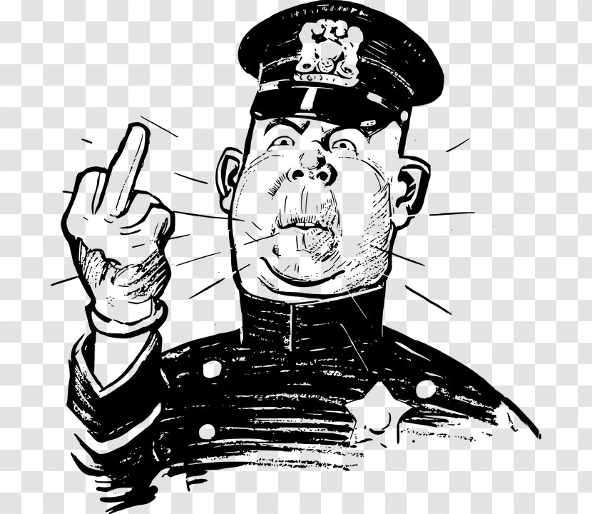 Police Officer The Finger Clip Art - Human Behavior Transparent PNG