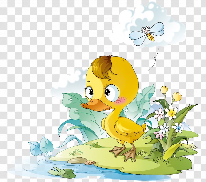 The Ugly Duckling Thumbelina Cygnini - Vertebrate - Lovely Duck Walking Transparent PNG