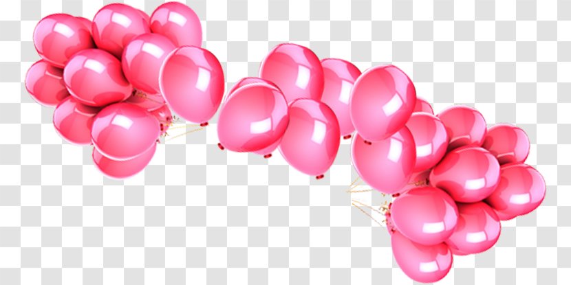 Balloon Pink Image Red - Bouquet Of Balloons Transparent PNG