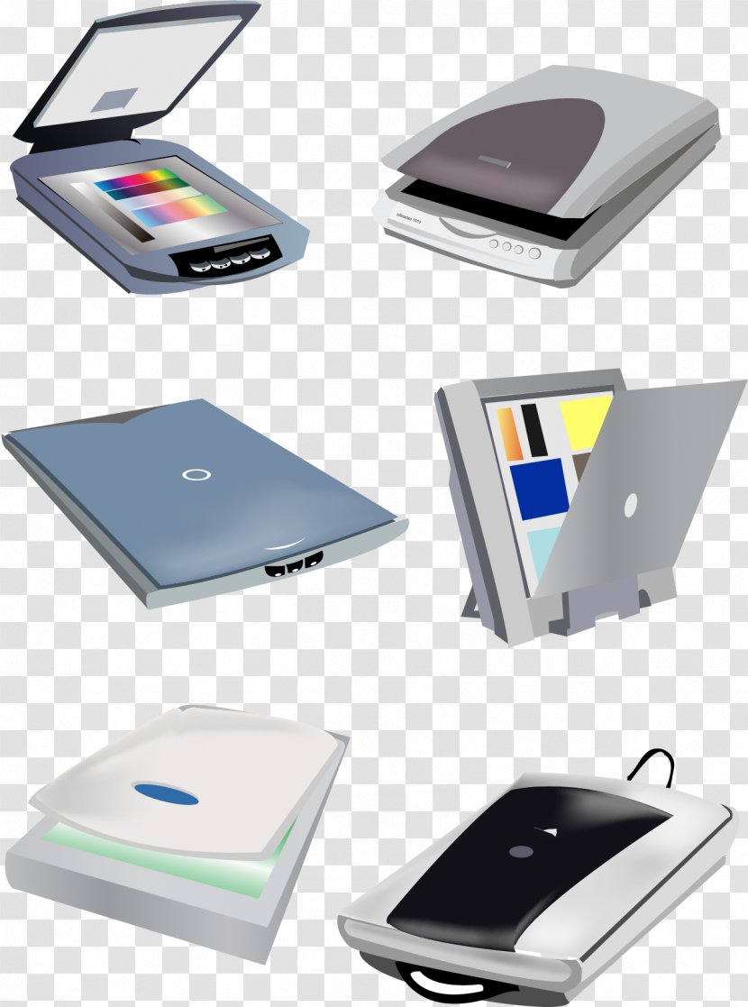 Royalty-free Stock Photography Clip Art - Electronic Device - Vector Painted Scanner Transparent PNG