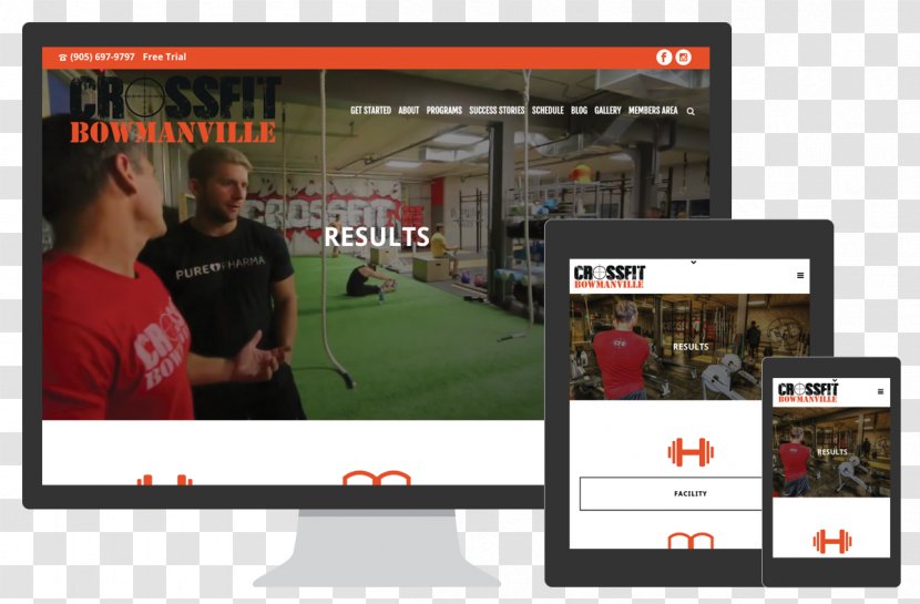 CrossFit Bowmanville Website Intowne Gallery Affiliate Marketing - Gadget - Gym Landing Page Transparent PNG