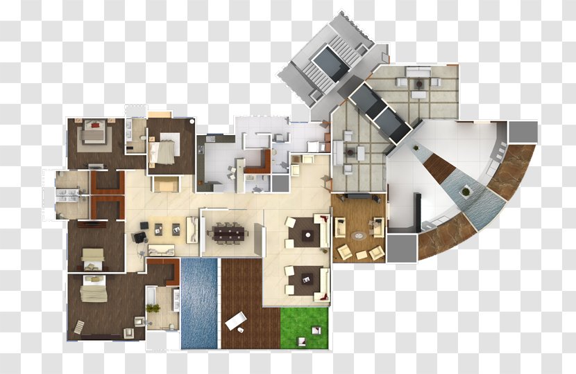 3D Floor Plan - Property - Civil Plans Transparent PNG